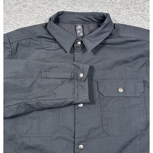 Mountain Hardwear Shacket Mens XL Gray J Tree Snap Up Ripstop Outdoor Jacket